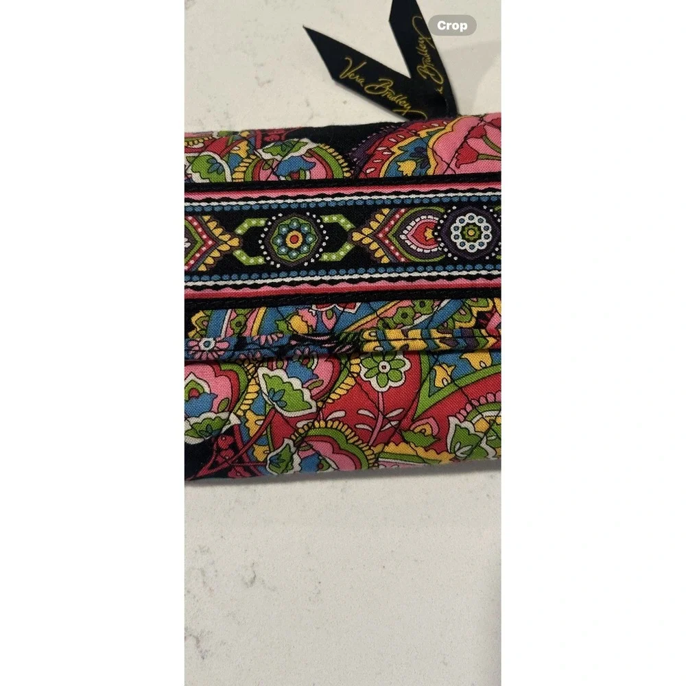 Vera Bradley Pink Paisley Pattern Tri-fold Wallet - Picture 6 of 6